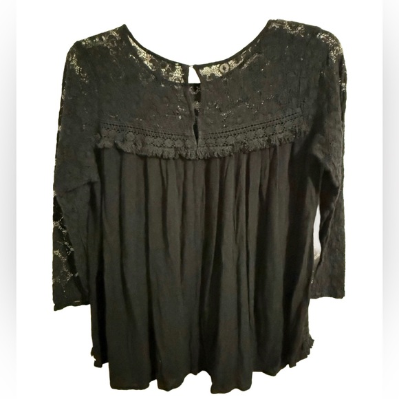 Umgee Women’s 1X Elegant Black Lace Blouse whimsygoth goth punk - Picture 2 of 3